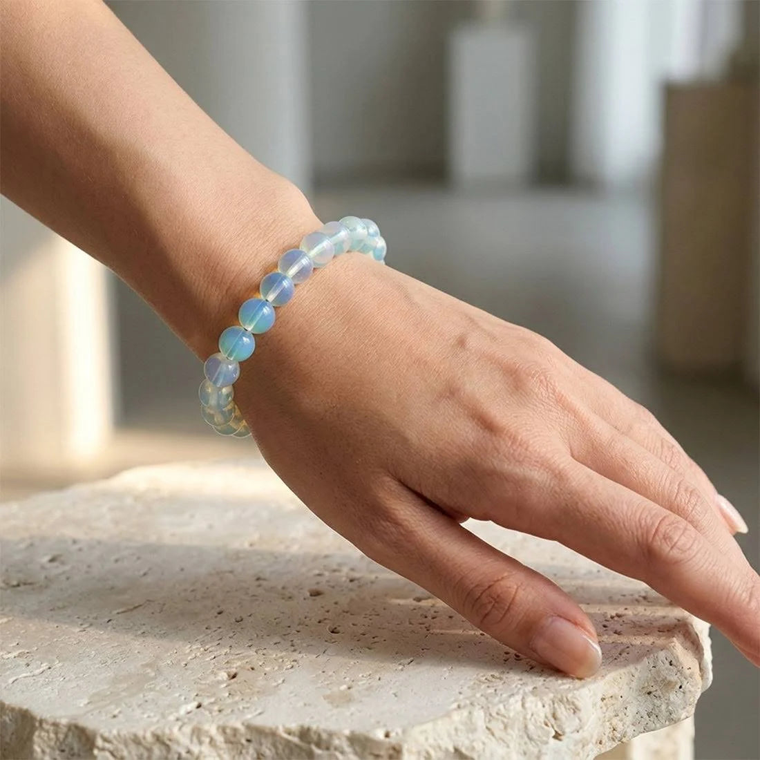 Opalite Solo Bead Bracelet